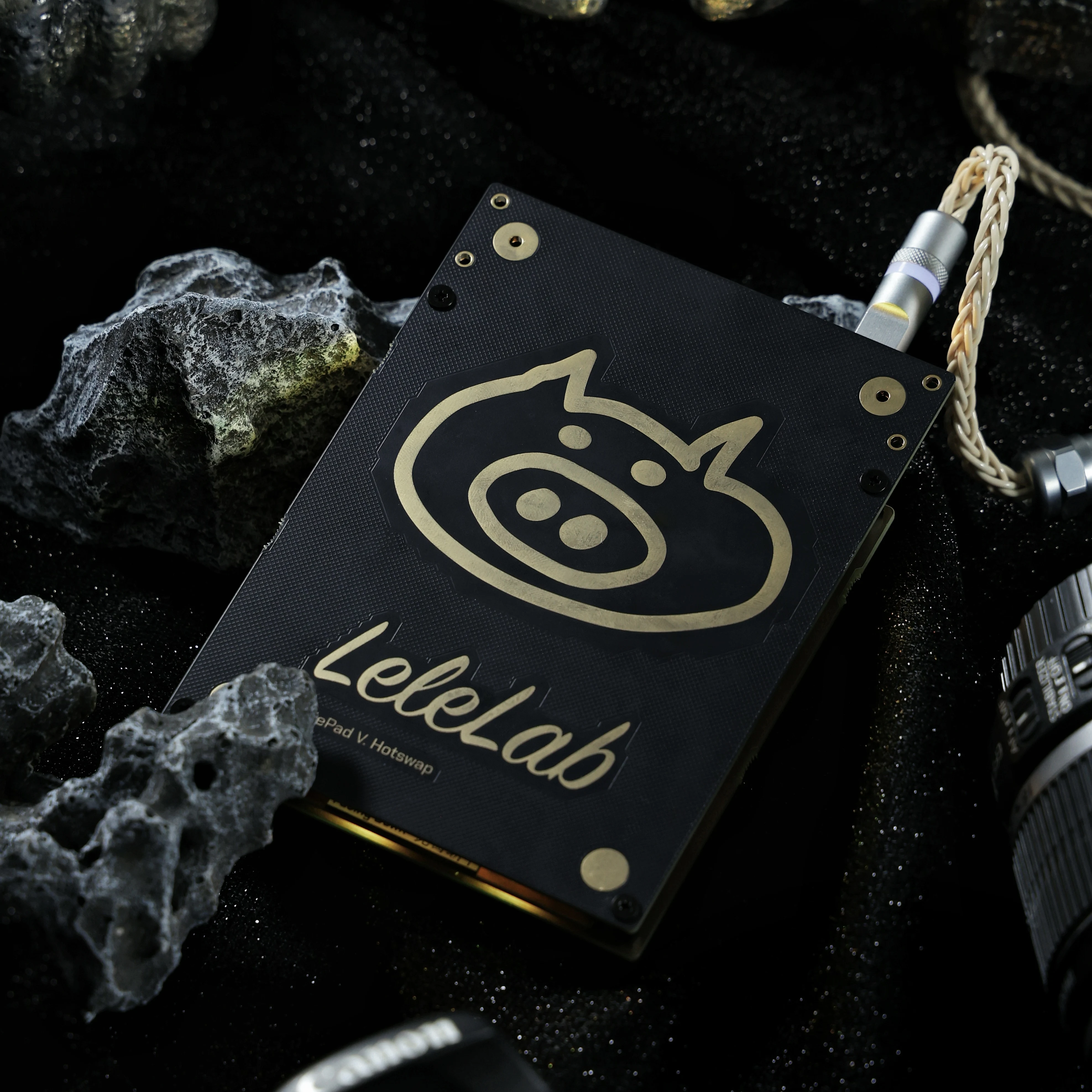 Lelelab-teclado mecánico Macropad, teclado numérico intercambiable en caliente, pantalla de montaje en placa RGB, teclado pequeño - imagen 4