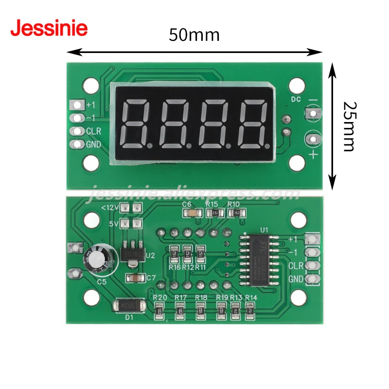 Módulo contador digital de 3 6 y 4 dígitos DC 4-25V 0,36 pulgadas Módulo contador de conmutación de bajo nivel suma resta y limpieza cero - imagen 4