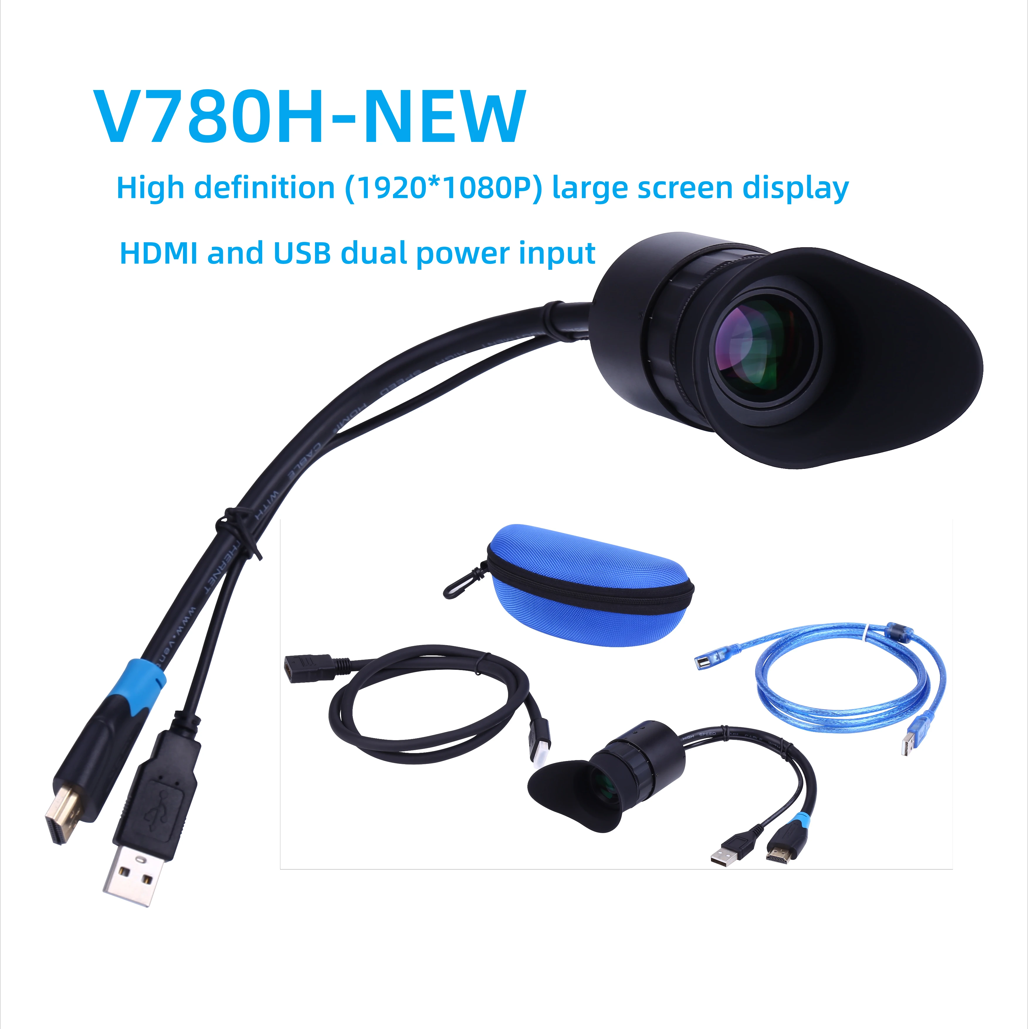 V780H-NEW portátil compatible con HDMI 1920*1080P visor electrónico cámara fotográfica pantalla externa compatible con entrada USB