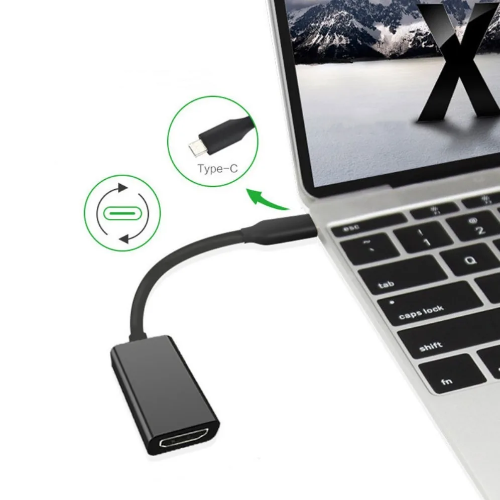 Cable adaptador 4K USB C a HDMI, convertidor compatible con Thunderbolt 3, adaptador USB C para MacBook Pro - imagen 3