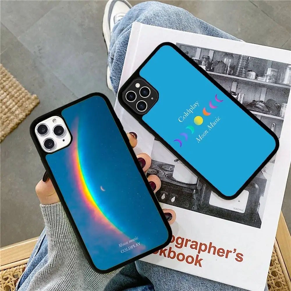 Banda Moon Music Coldplay para IPhone 17 16 15 14 13 12 11 Mini Pro Max Plus PC + cubierta trasera de teléfono TPU - imagen 2