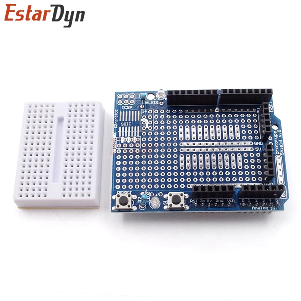 UNO Proto Shield con placa de pruebas SYB-170, placa de expansión para proyectos de bricolaje Arduino y creación de prototipos electrónicos - imagen 2