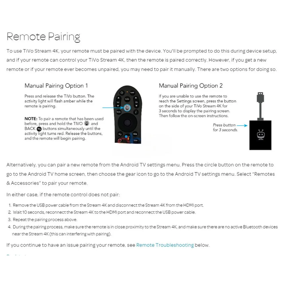 Nuevo para TDSTV + TiVo Stream 4K Bluetooth voz Android TV Box remoto R37023B - imagen 4