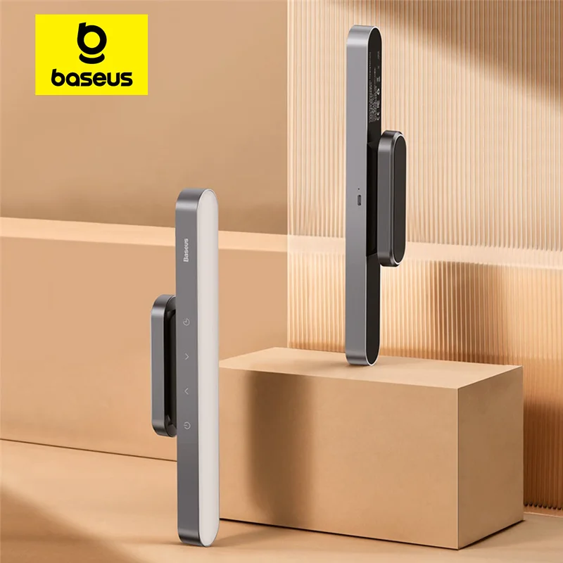 Baseus-Lámpara de mesa colgante magnética, LED recargable, atenuación continua, lectura, estudio, trabajo, protección ocular - imagen 2