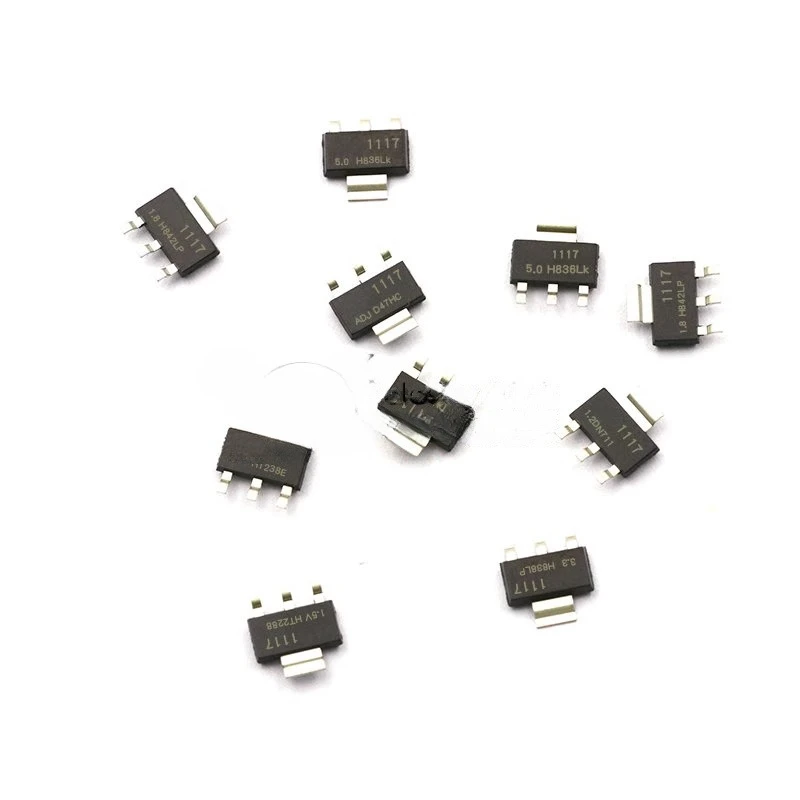 20 piezas AMS117-3.3V 1,5/1,8/5.0vADJ fuente de alimentación regulada ASm1117 IC Buck Chip Sot-223 - imagen 4
