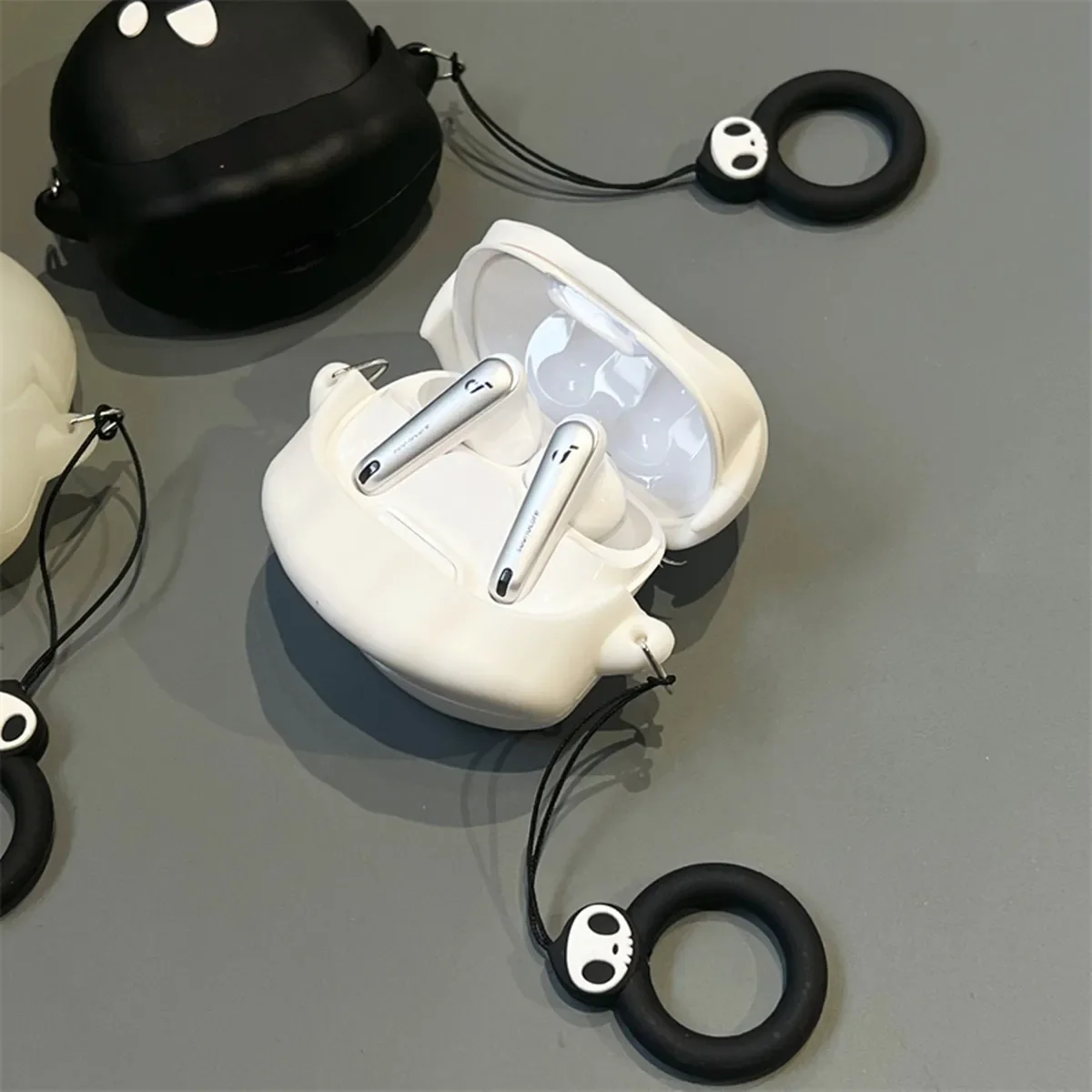 Anker Soundcore Liberty 4 NC funda para auriculares con anillo, dibujos animados bonitos, diseño creativo fantasma, silicona suave - imagen 2