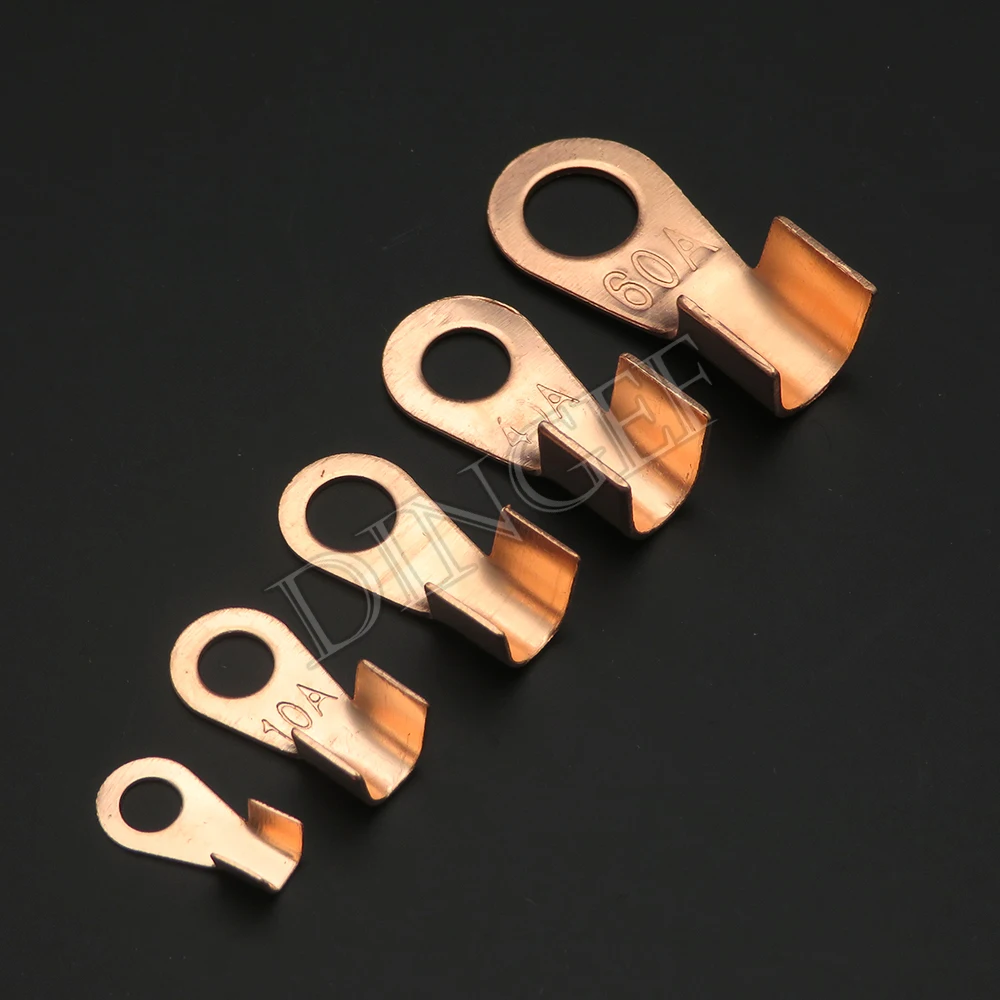 Terminal de conector de Cable de batería de cobre, terminales de Cable abiertos Mayitr OT-3A OT-10A OT-20A OT-40A OT-60A, 80 Uds. - imagen 3
