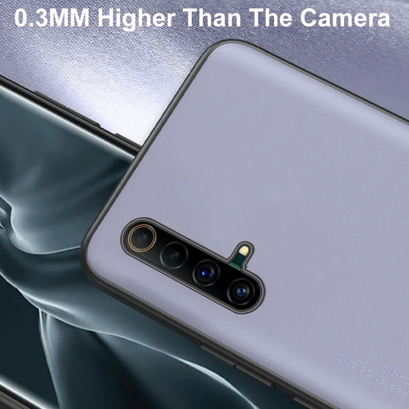 Funda de silicona para Realme X3 SuperZoom, carcasa protectora a prueba de golpes para Realme X50 Pro 5G, lujosa, de cuero PU - imagen 3