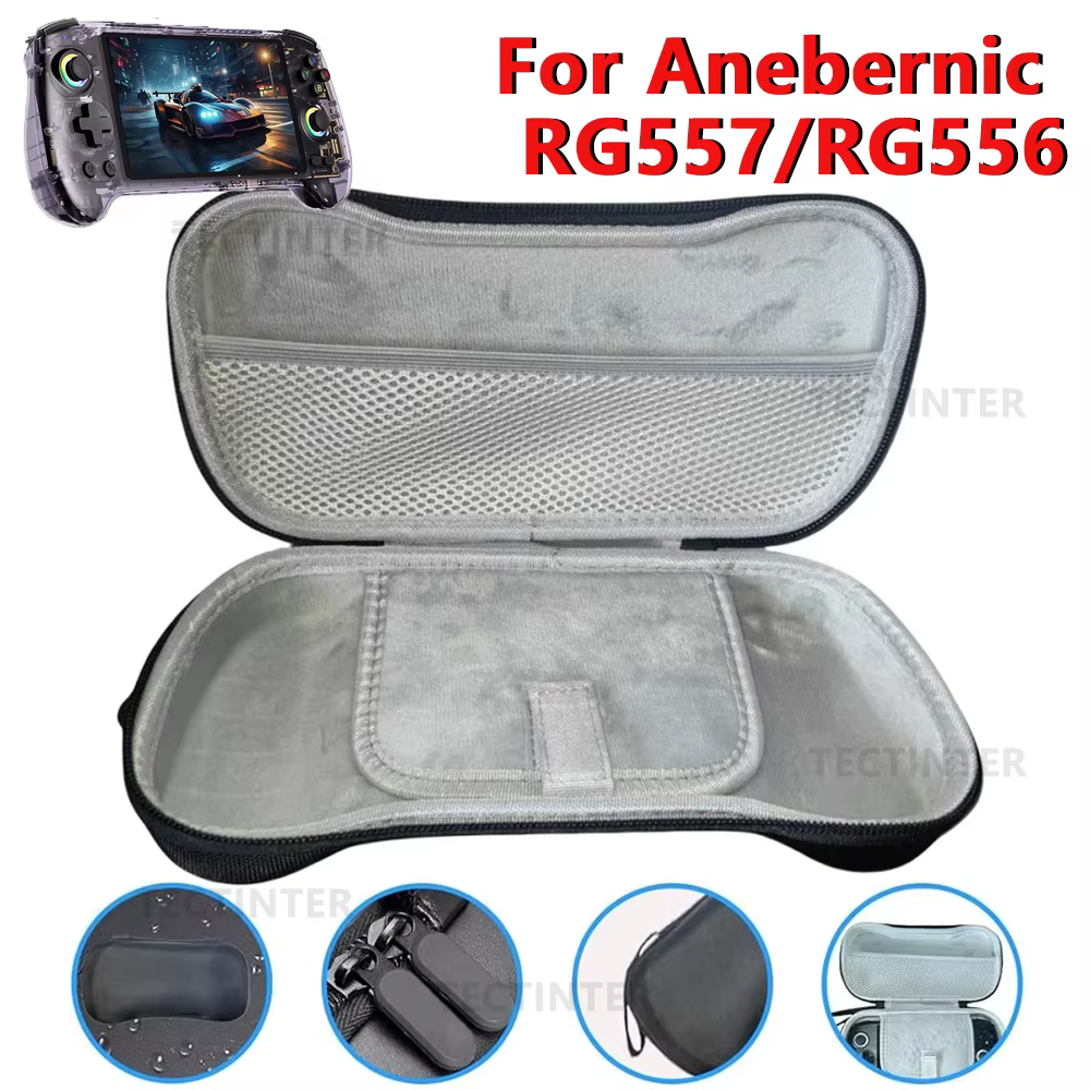 Estuche de transporte portátil para consola portátil Anbernic RG557/RG556, bolsa de almacenamiento a prueba de golpes, caja para accesorios RG557/RG556