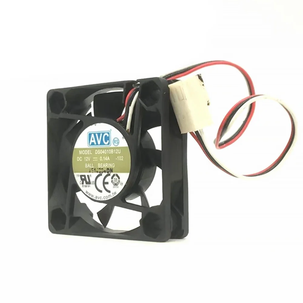 Ventilador de refrigeración axial para CPU AVC DS04010B12U 4010, rodamiento de bolas dual, 12V, 0.14A, 4cm, 40x40x10mm, 5.500 RPM, 28.18CFM - imagen 2