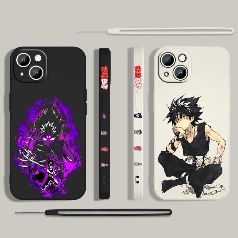 Yu Hakusho Hiei funda de teléfono para Apple iPhone 15 14 13 12 11 Pro Max Plus 8 7 SE funda de Capa de cuerda izquierda líquida