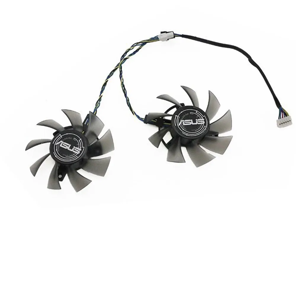 Ventilador enfriador de tarjetas gráficas, reemplazo FD8015U12D, para ASUS DUAL GTX 1650 gtx1650, para ASUS DUAL GTX 1660Ti gtx1660ti, Juego de 2 uds.