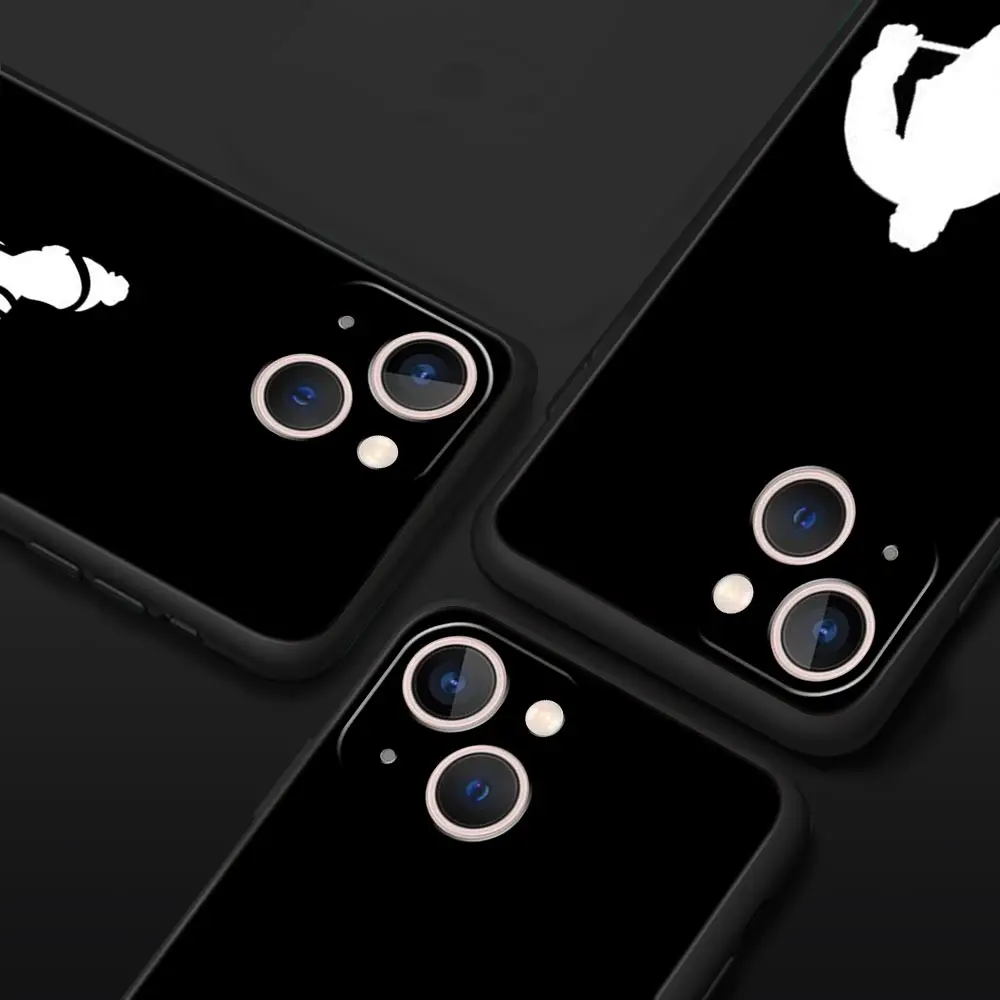 Funda de teléfono de lujo de pista de Hockey sobre hielo para Apple iPhone 16 11 15 14 Pro MAX 12 13 7 8 Plus X XR XS SE funda negra de silicona - imagen 2