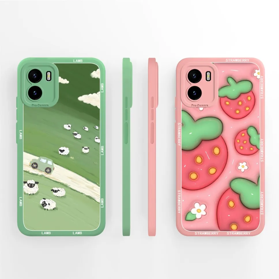 Funda de teléfono para Vivo Y10 Y10 T1 T2 4G estilo pastizales protección de cámara funda trasera de silicona suave para VivoY10 Y10 T1 T2 4G Shell - imagen 2