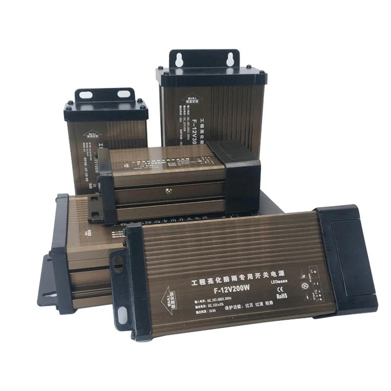 Fuente de alimentación conmutada de 5 12 24 V voltios AC DC 5v 12V 24V fuente de alimentación 5A 8A 10A 15A 20A 220V a 5V 12V 24V SMPS a prueba de lluvia para exteriores - imagen 4