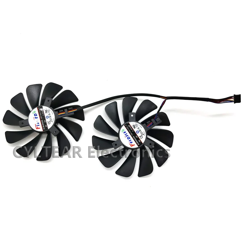 2 unids/lote 95MM FDC10U12S9-C 4Pin RX 5600XT 5700XT ventilador enfriador para XFX Radeon RX 5600 5700 XT RAW II ventilador de refrigeración de tarjetas gráficas - imagen 2