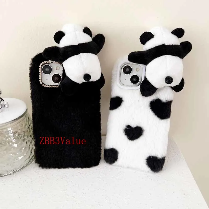 Carcasa de panda de peluche para VIVO, Y52, Y53S, Y72, Y51, Y31S, Y52S, Y73S, Y36, Y16, Y70, Y50, Y30, Y11S, Y12S, Y02, Y02A, Y51S, Y21S, Y17 - imagen 4
