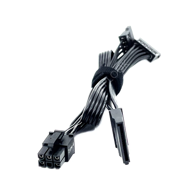 Cable de alimentación HDD SSD macho recto SATA de 6 pines a 3x para fuente de alimentación Modular Corsair RM750e RM850e RM1000e RMe, 50 + 15 + 15 CM 18AWG - imagen 5