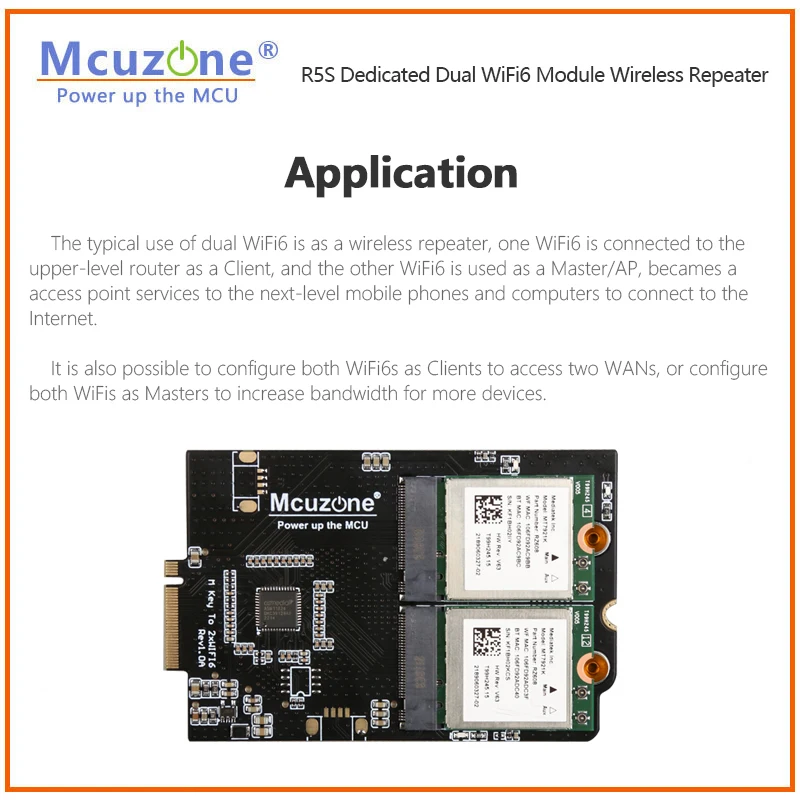 Repetidor inalámbrico WiFi6 para NanoPi R5S,R6C, NVME dedicado a módulo Dual WiFi6, MT7922 AX200 RTL8822CE, openwrt , Ubuntu - imagen 3