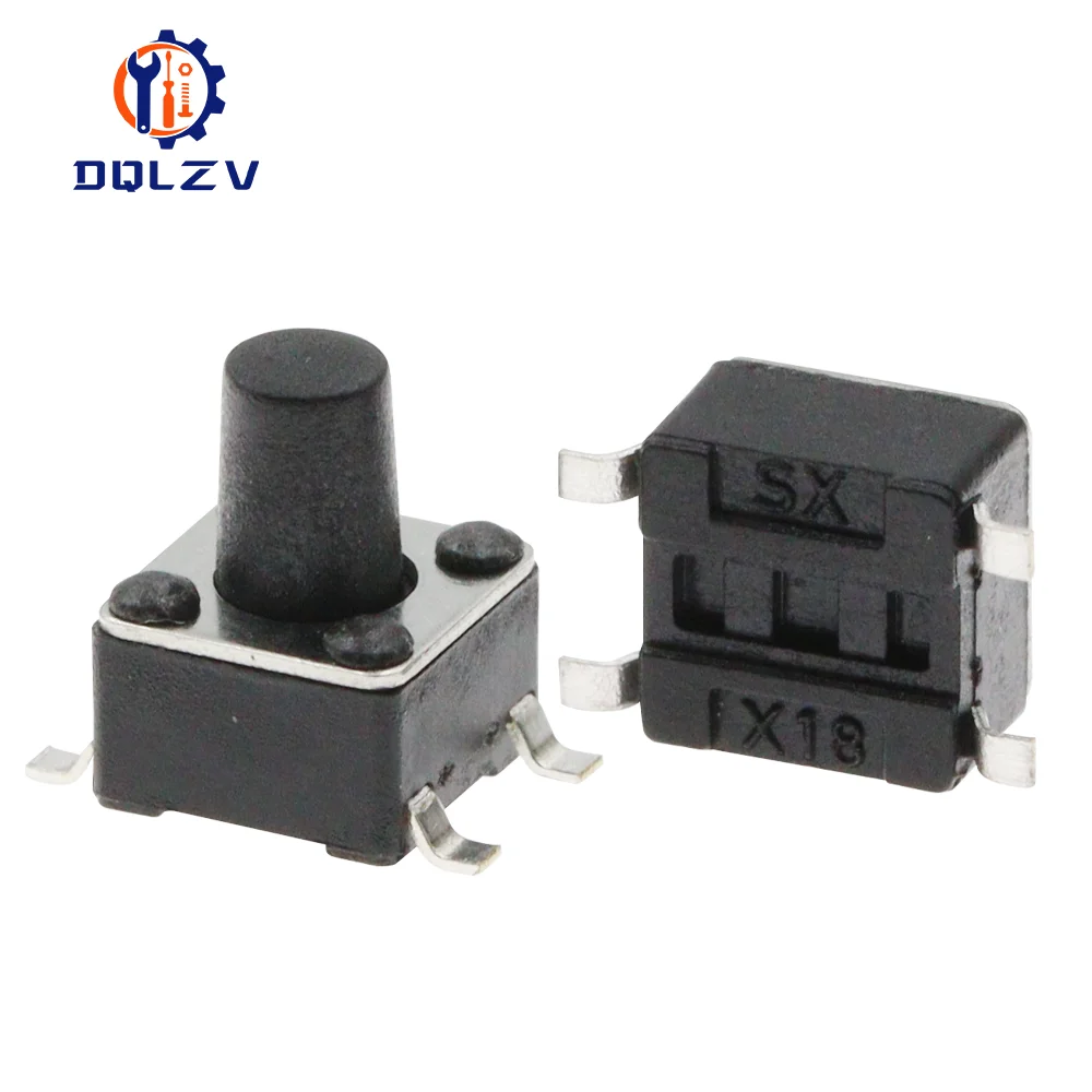 50 uds/100 Uds Mini interruptores 4,5x4,5*3,8-9mm Panel PCB interruptor táctil momentáneo Micro interruptor de botón SMT 4 pines - imagen 3
