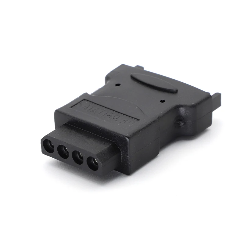 1 Uds 15 pines SATA macho a 4 pines Molex PC IDE hembra adaptador de enchufe de soporte de energía adaptador convertidor de disco duro negro o blanco - imagen 5