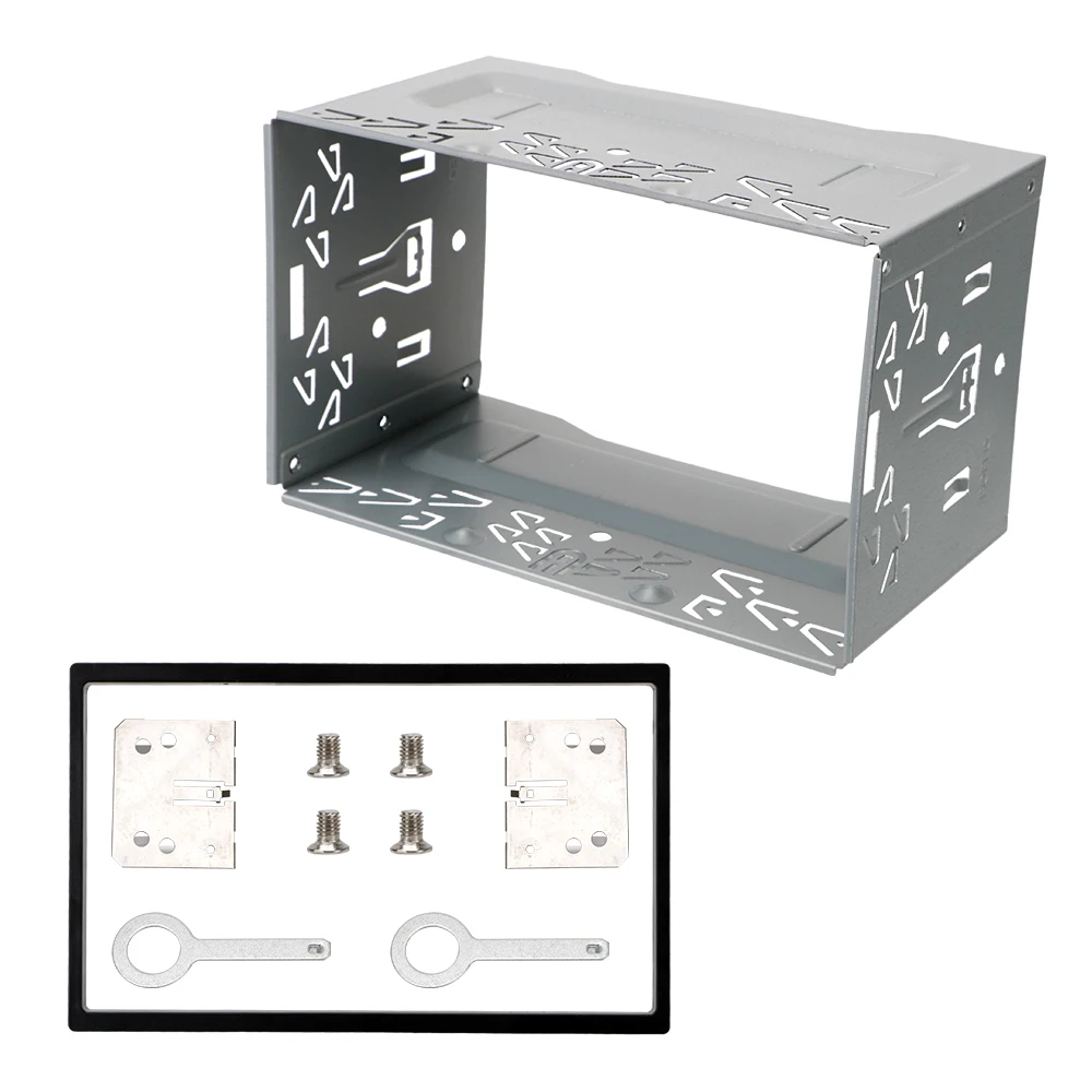 Marco de instalación de unidad principal de Radio Universal para reproductor de Radio DVD de coche 2Din Panel automático Kit de montaje de tablero de Audio Kit de accesorios de caja 2Din - imagen 5