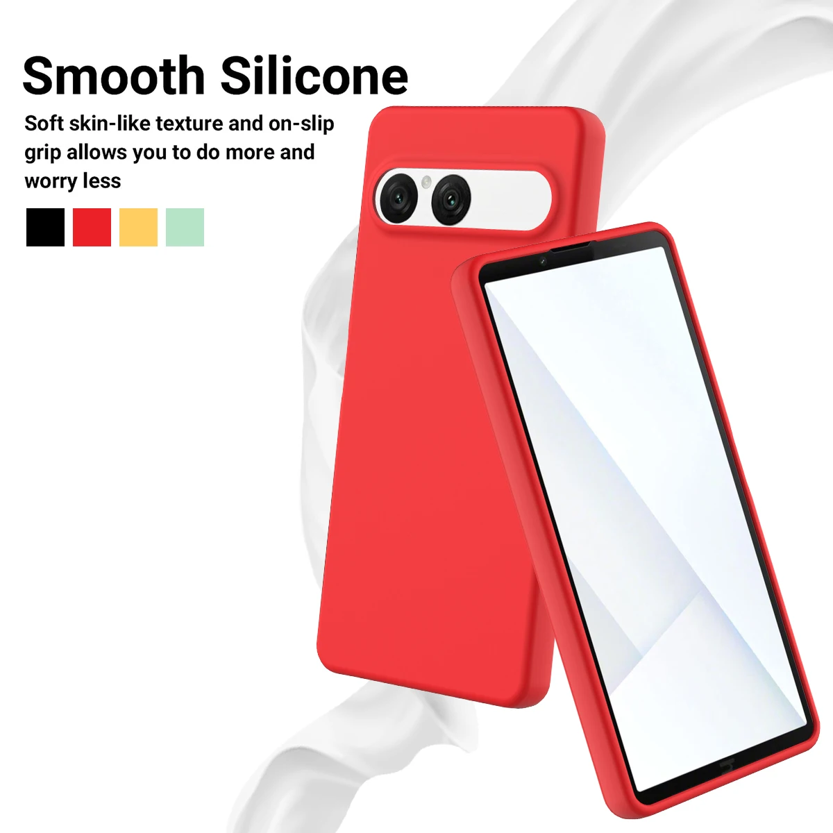 Funda de silicona para Sony Xperia 10VII, funda suave ultrafina anticaída con sensación de piel para Sony Xperia 10 VII, parachoques a prueba de golpes - imagen 3