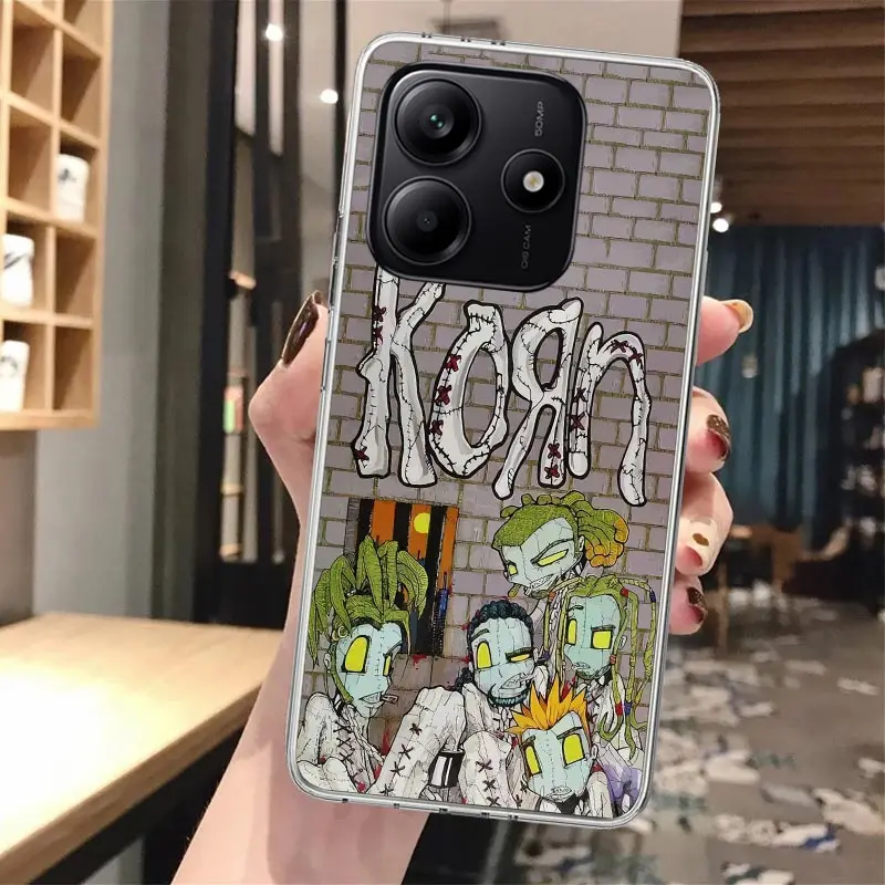 K-Korn Rock Band funda de teléfono de silicona para Xiaomi Redmi Note 14 14S 13 12S 11 Pro Plus 11S 10 10S 11T 11E 4G 5G funda suave - imagen 5