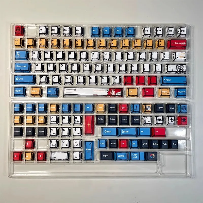 Pintura de dibujos animados de Anime, cien teclas de lámpara mixtas, altura Original de fábrica, juego clásico de 136 teclas, juego de teclas de teclado mecánico - imagen 5