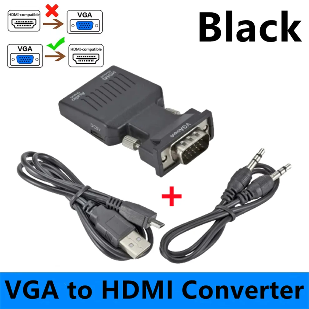 VGA to HDMI Black