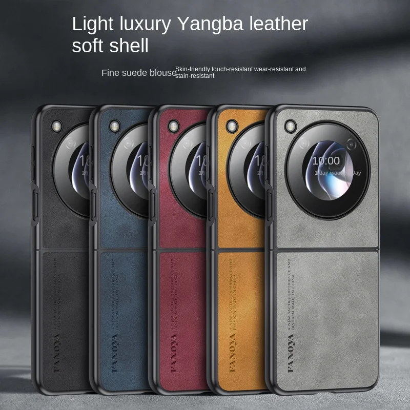 ZTE Nubia Flip 5G NX724J funda de cuero PU piel mate cubierta trasera dura a prueba de golpes funda de teléfono para Nubia Flip NubiaFlip 5G NX724J - imagen 4