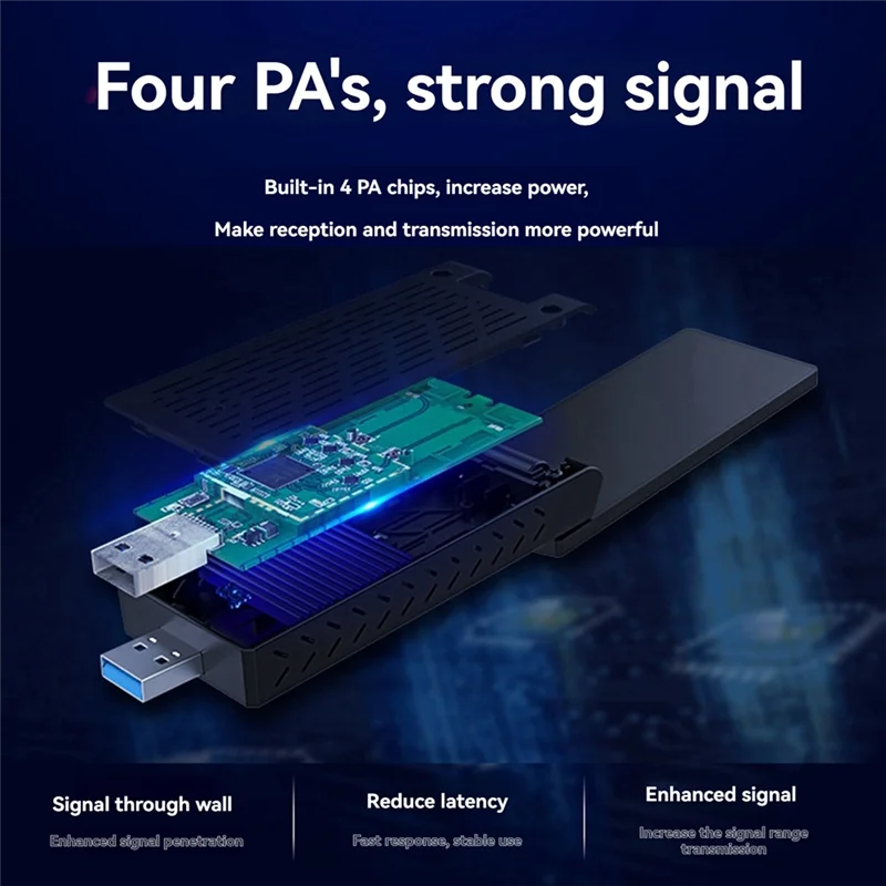 EDUP-receptor WIFI para deportes electrónicos de alta potencia, 1900M, tarjeta de red USB de doble banda, mejora de señal, tarjeta de red externa para ordenador - imagen 5