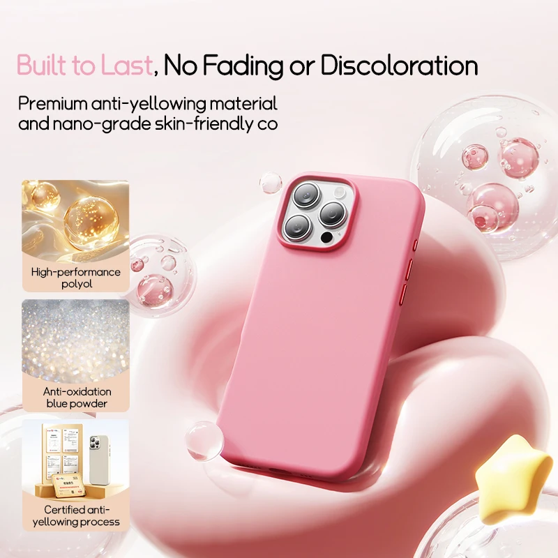 Funda magnética de silicona líquida Baseus para iPhone 16 15 Pro Max Plus para carga inalámbrica MagSafe cubierta suave y agradable para la piel - imagen 5