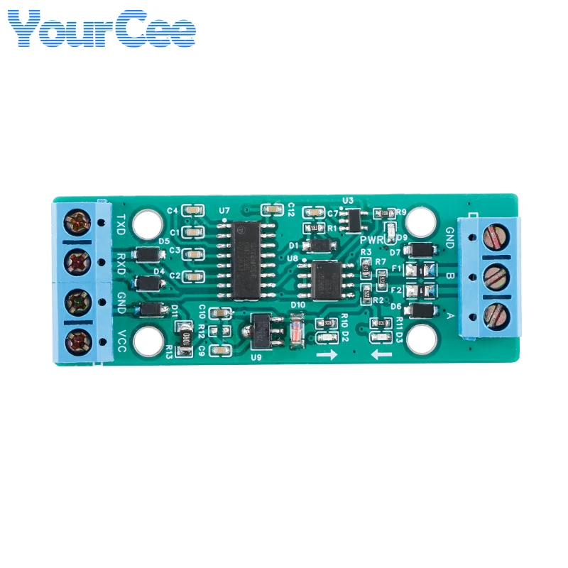 2 uds/1 unidad RS232 a RS485 convertidor bidireccional protocolo de comunicación de nivel módulo de placa de conversión de puerto serie - imagen 3