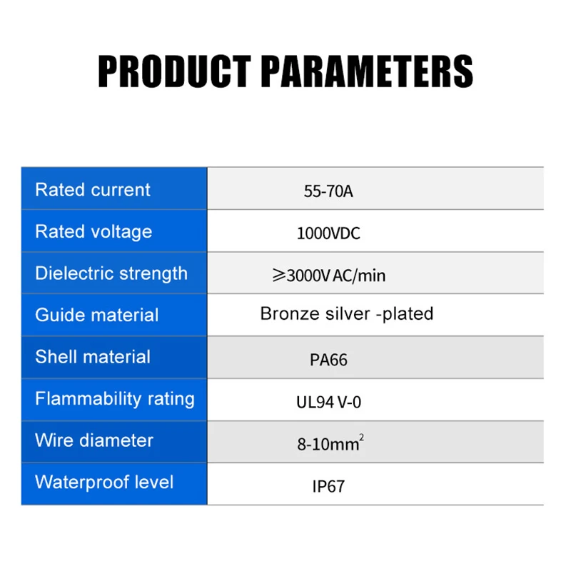 Conector de cobre puro 60A, resistente al agua a través de la pared, Terminal de almacenamiento de energía de alta corriente, enchufe fotovoltaico de batería de litio - imagen 3