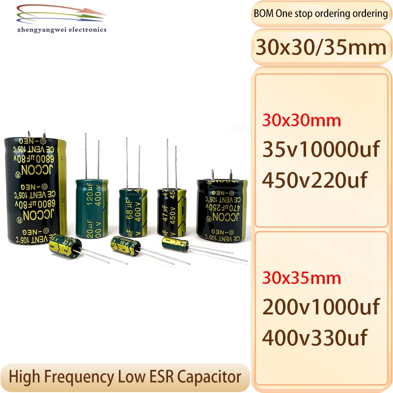 1 Uds 35v10000uf 450v220uf 30x30 1000uf200v 330uf400v 30X35 condensador de baja resistencia de alta frecuencia - imagen 2