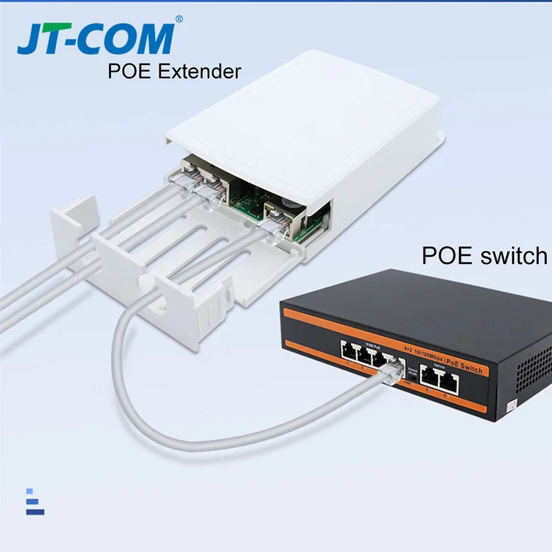 Extensor PoE 1 en 2, resistente al agua IP67, repetidor PoE de 500m, para exteriores, adaptador PoE de 2 puertos - imagen 3