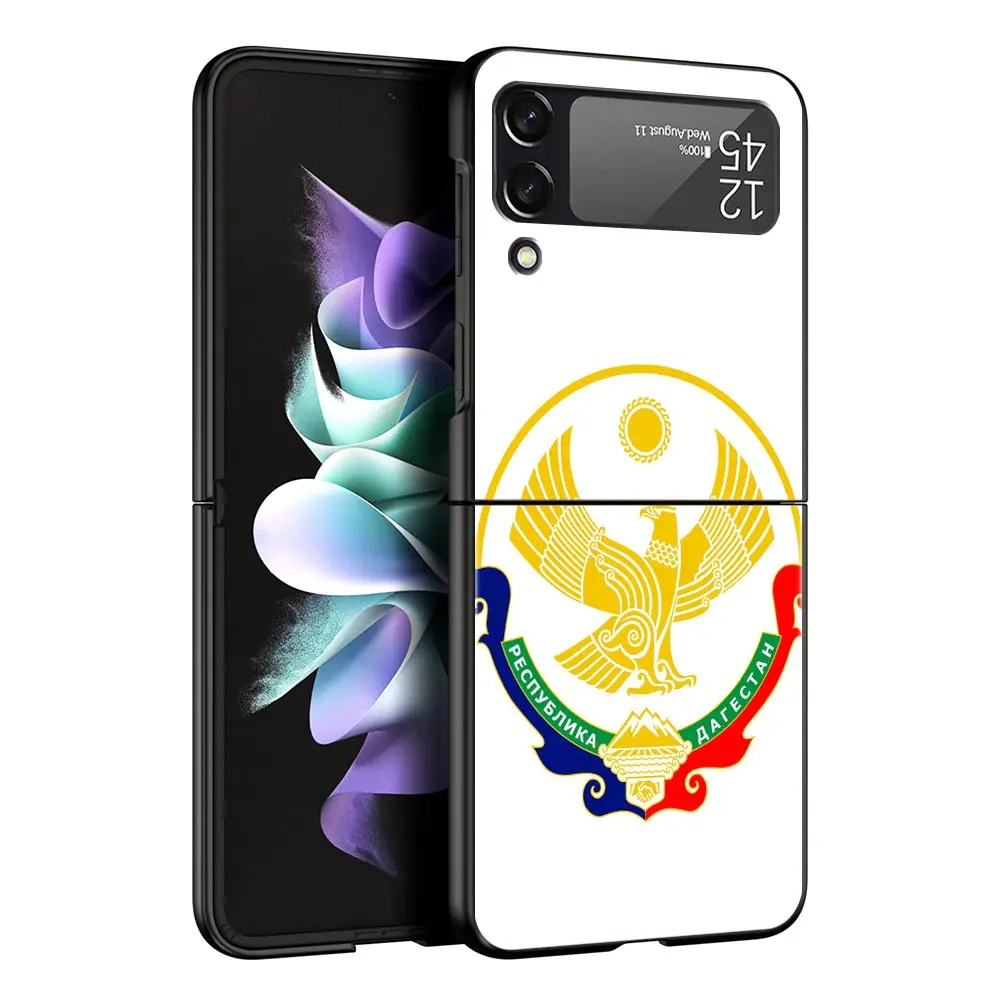 Funda de teléfono con bandera nacional de dagüe para Samsung Galaxy Z Flip3 Flip4 Flip5, carcasa para Z Flip 3 4 5 6 7, funda trasera plegable dura - imagen 5