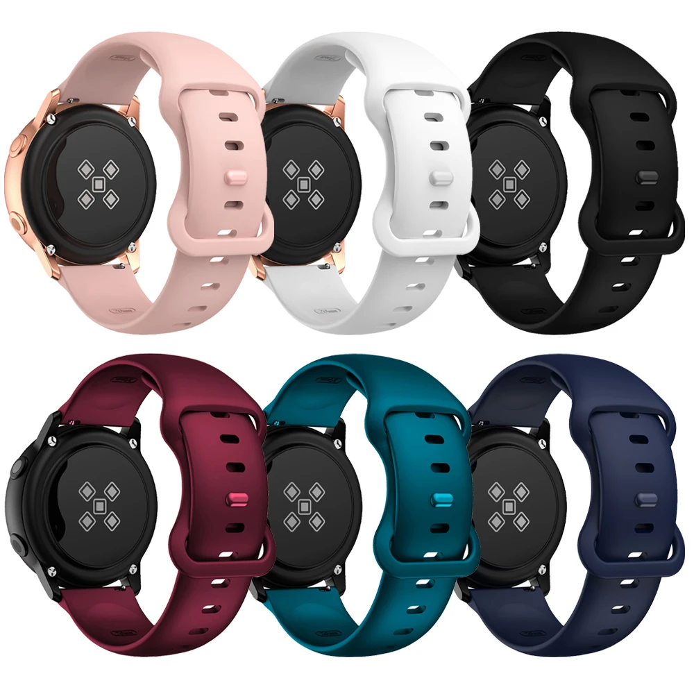 Silicone Sports Strap For AMAZFIT BIP6 5 GTS 4/2 mini GTR/GTS4 3 2e BALANCE 2 Replace Bracelet 20mm 22mm For Samsung Galaxy Band - imagen 3