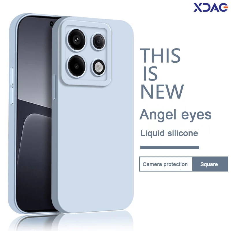 Funda trasera oficial de ojo de Ángel cuadrado para Xiaomi Poco X6 F6 Pro Neo X6Pro X6Neo F6Pro 5G, funda de teléfono de silicona líquida suave Original - imagen 2