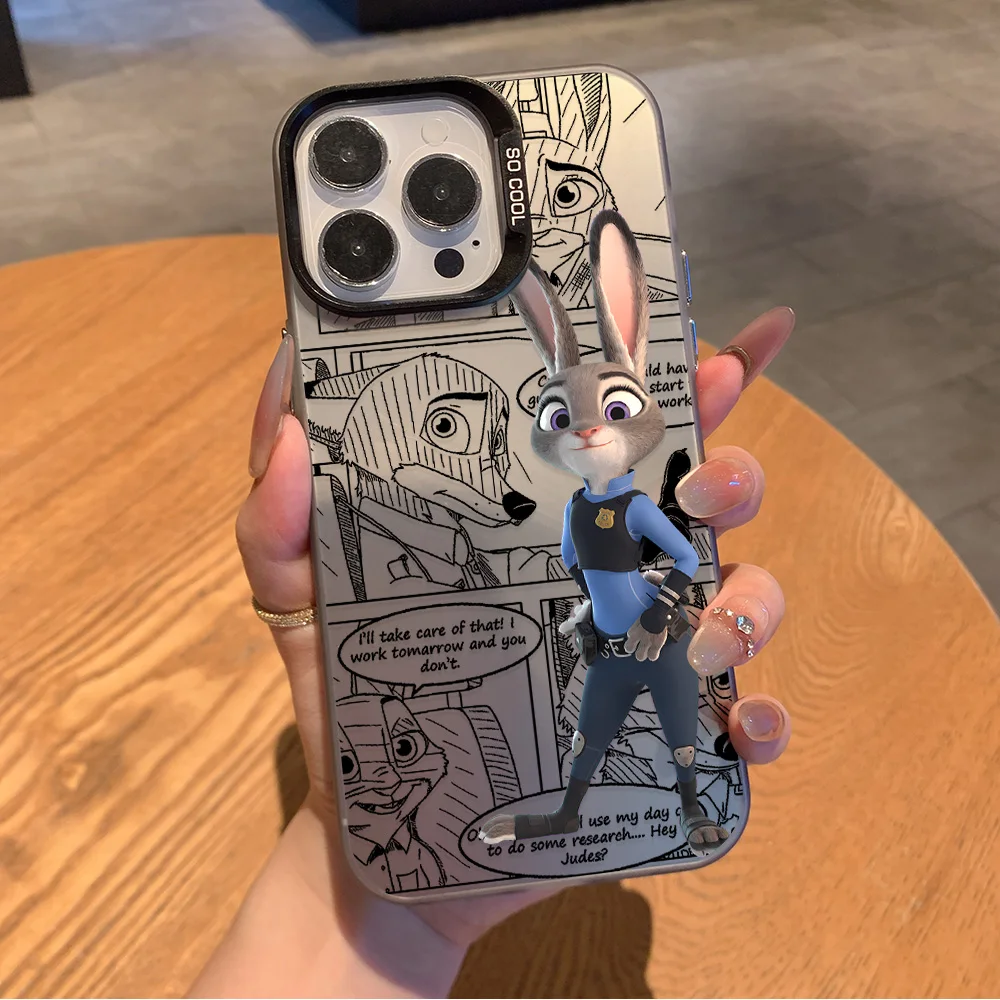 Nueva película Zootopia funda de teléfono para iPhone 17 16e 16 15 14 13 12 11 mini Pro Max X XR XSMAX 8 7 Air Plus cubierta mate anticaída - imagen 4