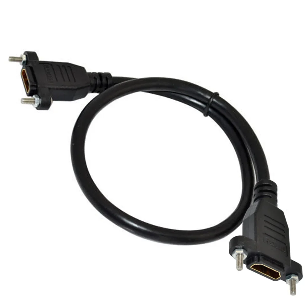1M 0,5 M compatible con HDMI 2,0 Cable HDTV V2.0 4k 60Hz montaje en Panel macho a hembra con tornillo 4K * 2k 60Hz Cable de extensión HD 50CM - imagen 5