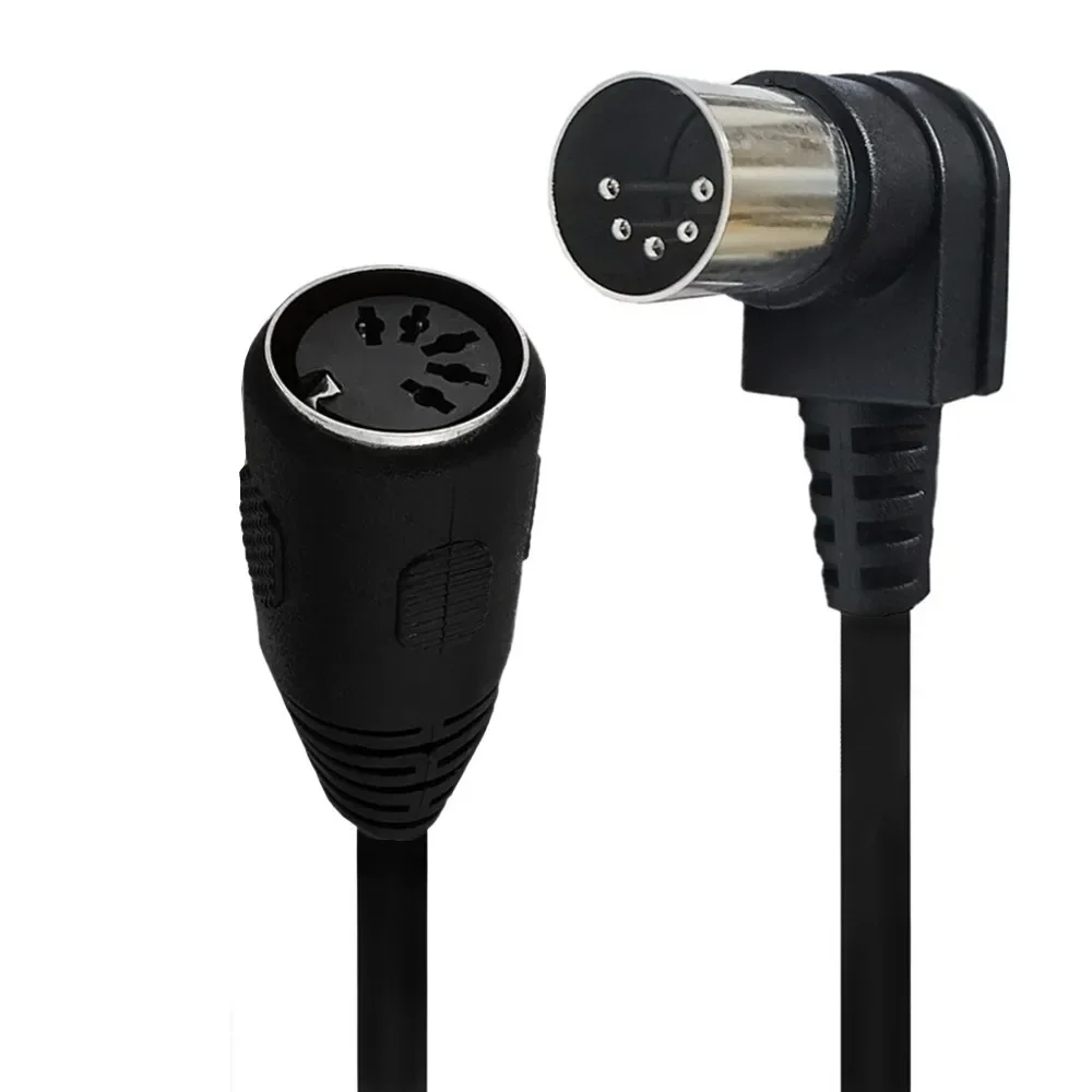Cable adaptador MIDIAT de Audio DIN macho a hembra de 5 pines MIDI de 90 grados en ángulo recto para teclado MIDI Cable de extensión MIDI - imagen 2