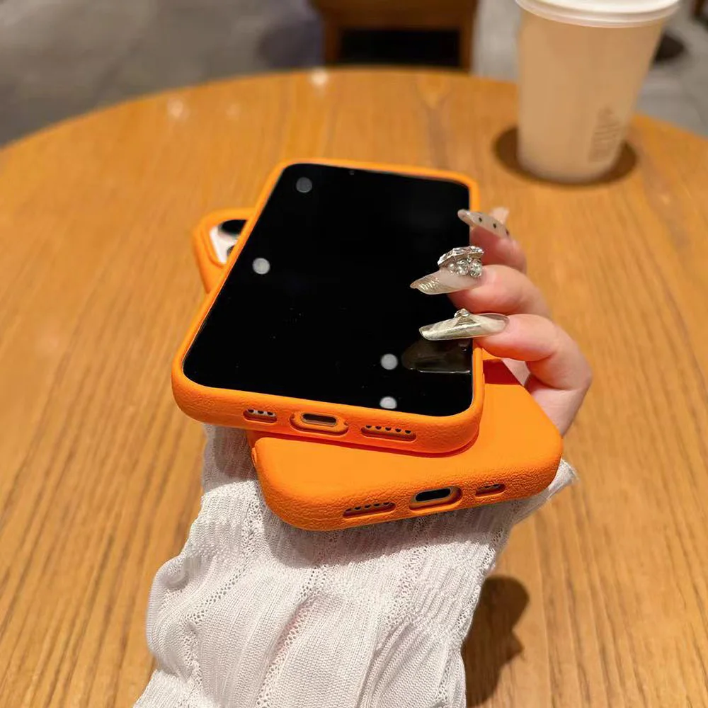 Funda de cuero para iPhone, Carcasa de TPU suave para iPhone 16 Pro, 11, 13, 12, 15 Pro Max, 14 Plus16pro, 15pro, 13pro, 16promax - imagen 5