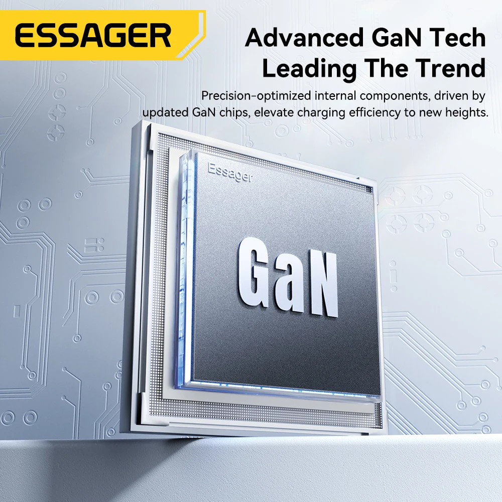 Essager 45W GaN cargador USB tipo C PD3.0 carga rápida para tableta MacBook QC4.0 3,0 cargador de teléfono para iPhone16 15 14 Xiaomi Huawei - imagen 4