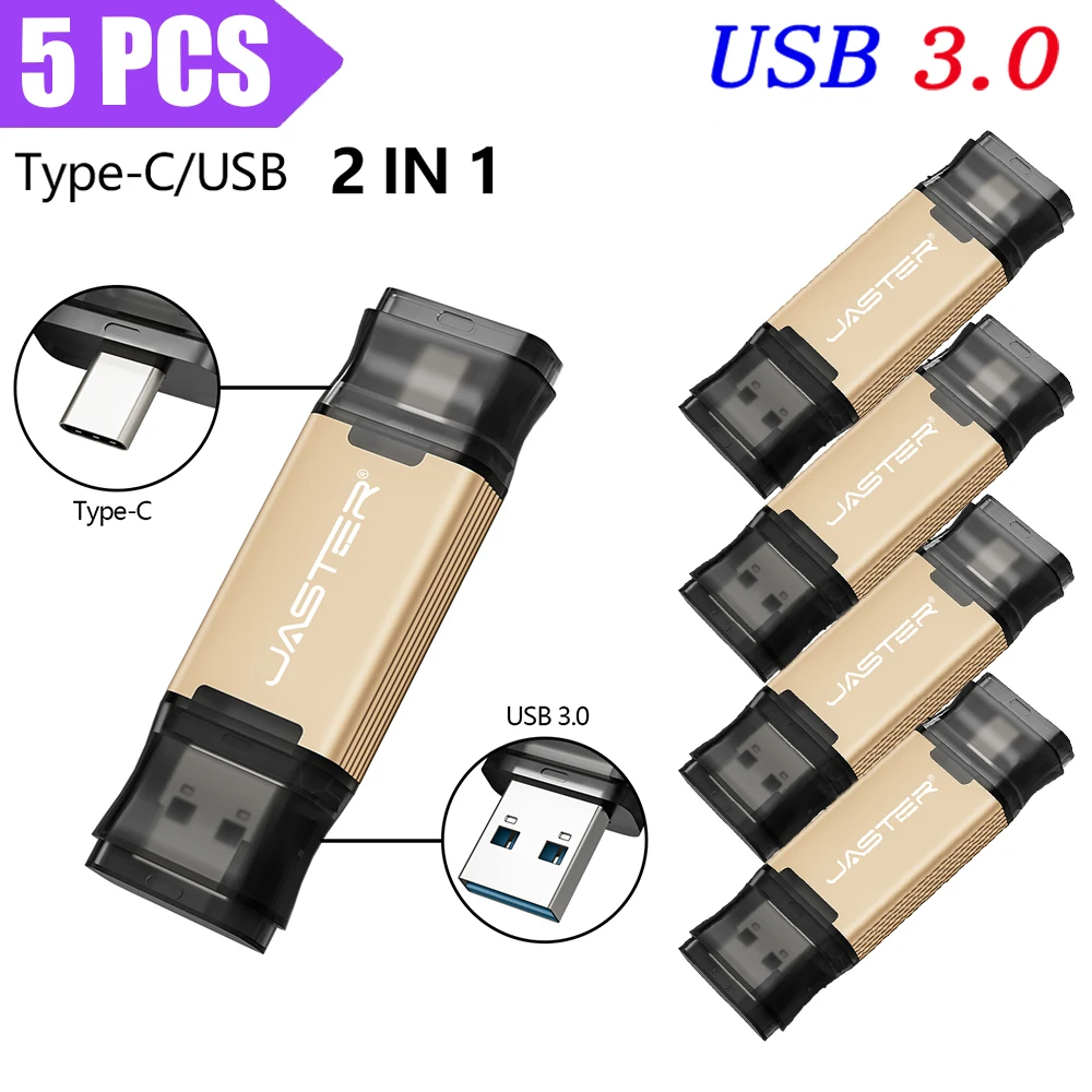 5 unids/lote PenDrive de Metal 64GB capacidad Real USB 3,0 Flash Drive 32GB impermeable Metal USB 3,0 Stick 16GB memoria Flash Sticks 8GB - imagen 2