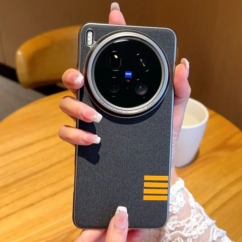 Para VIVO X300 Pro Funda Simple de cuatro barras ligera de cuero de lujo Funda agradable para la piel para VIVO X 300 Pro Funda de parachoques a prueba de golpes