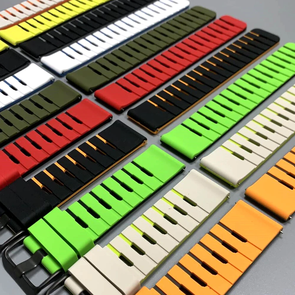 Correa suave de silicona de 22mm para Garmin Venu2 3 4 45mm, banda deportiva para Garmin Forerunner 570 47mm 265 255 Music Vivoactive 4 - imagen 3