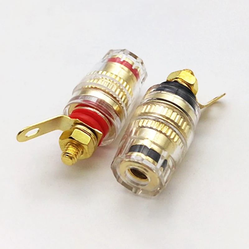 1PCS Speaker Terminal Binding Post 4mm Banana Plug Socket Low Frequency Amplifier Connector for Loudspeakers ﻿