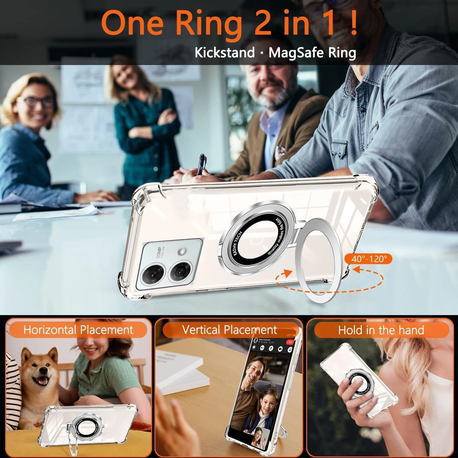 Esquinas reforzadas Magsafe carga inalámbrica magnética cubierta suave para Motorola G85 E14 G04S G04 G24 Power G84 G34 G54 G14 Edge 50 - imagen 4